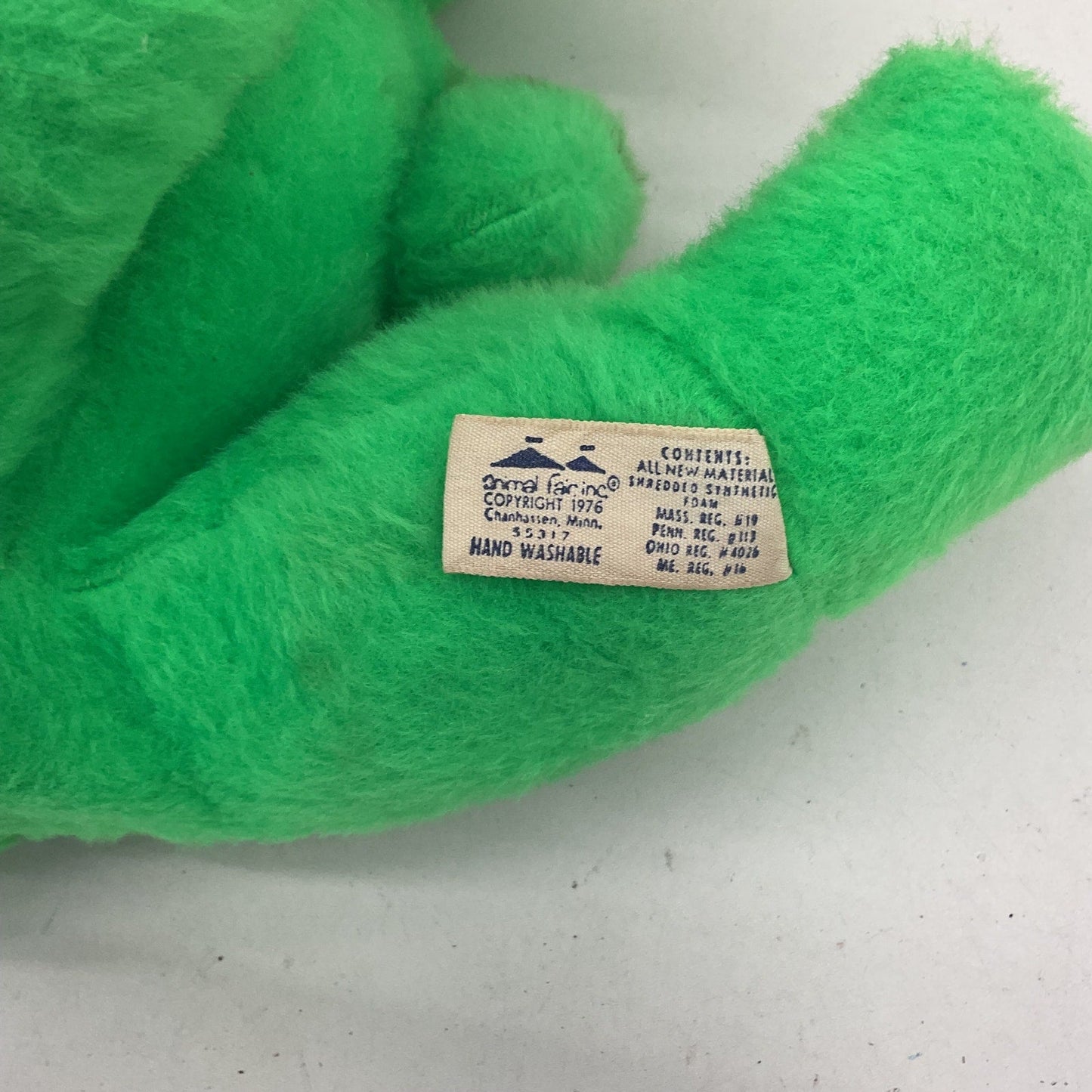 Vintage 1970s C&C Bank Animal Fair Green Stuffed Animal Aardvark Toy - Preowned - Warehouse Toys