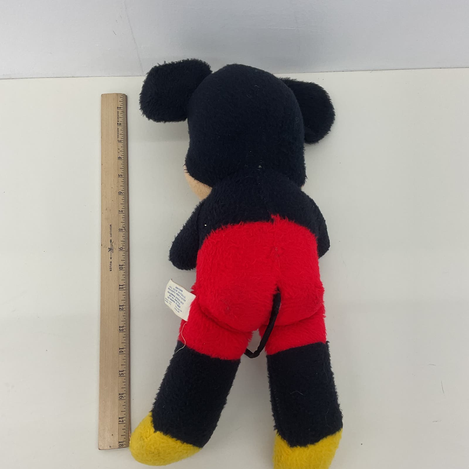 Vintage 1970s Large Walt Disney Mickey Mouse Plush Doll Stuffed Animal AS IS - Warehouse Toys