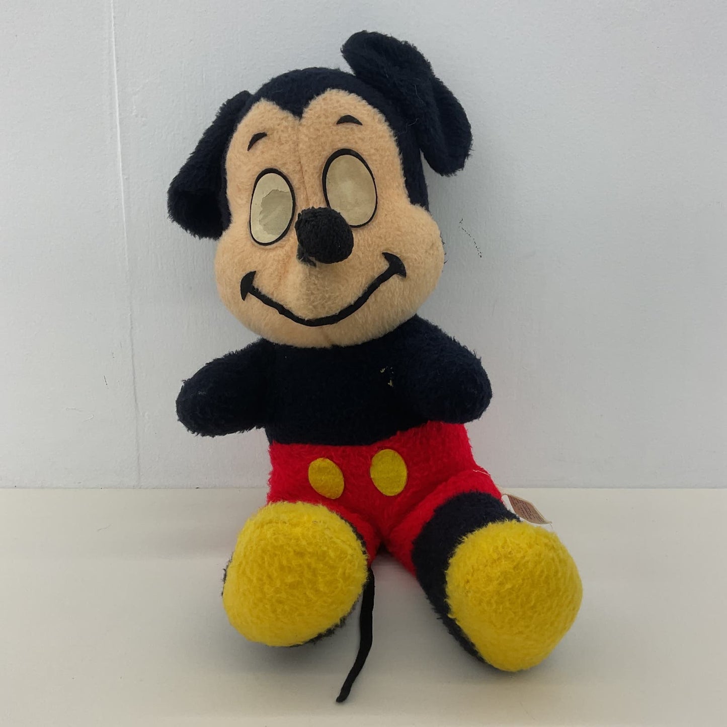 Vintage 1970s Large Walt Disney Mickey Mouse Plush Doll Stuffed Animal AS IS - Warehouse Toys