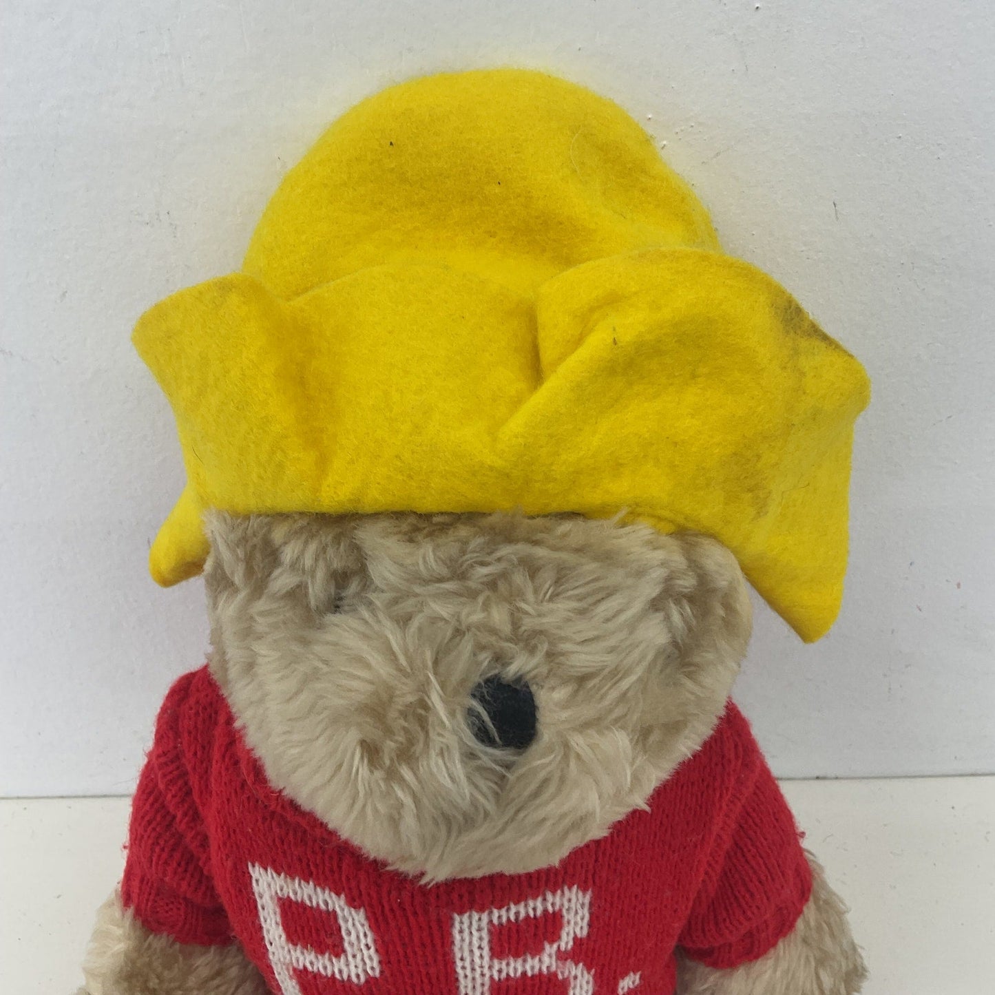 Vintage 1975 Eden Toys Paddington Bear in Red P.B. Sweater Teddy Plush Doll - Warehouse Toys