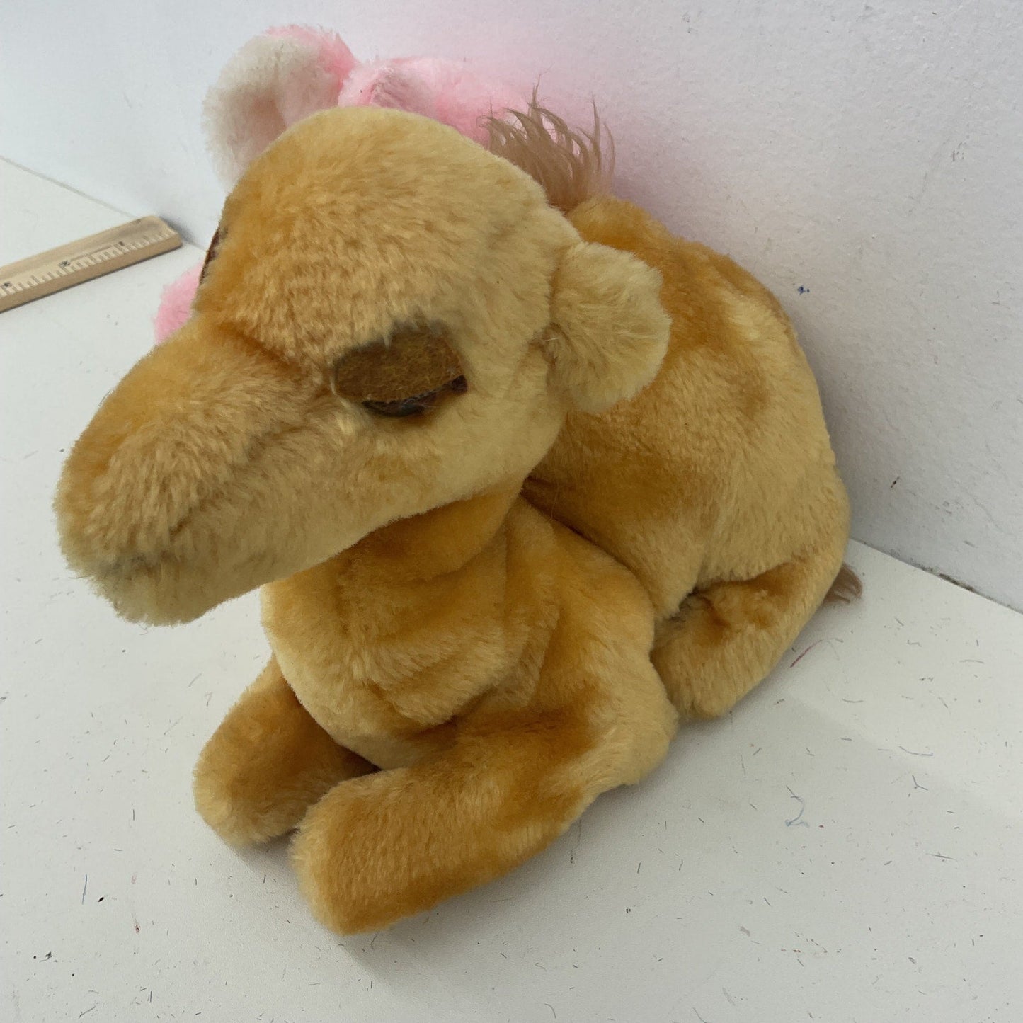 Vintage 1978 Brown Dakin Camel Bean Bag Plush & Small Pink Elephant Stuffed Toys - Warehouse Toys