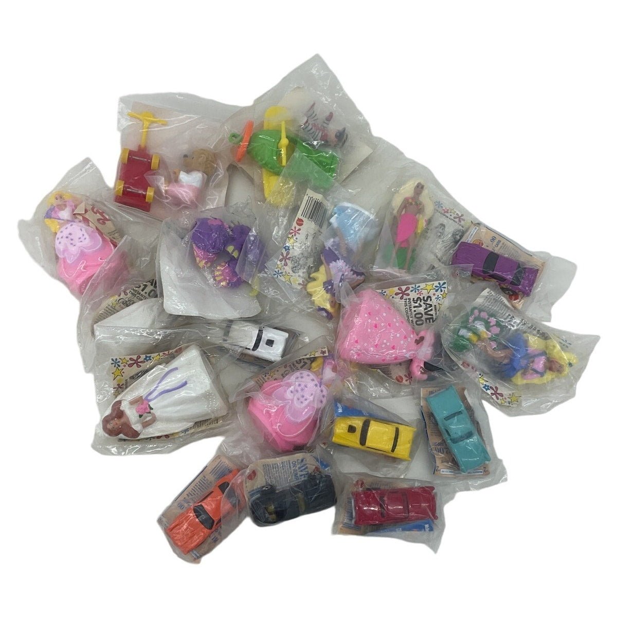 Vintage 1980s 1990s McDonalds Sealed Happy Meal Prize Toys Figures Barbie Cars - Warehouse Toys