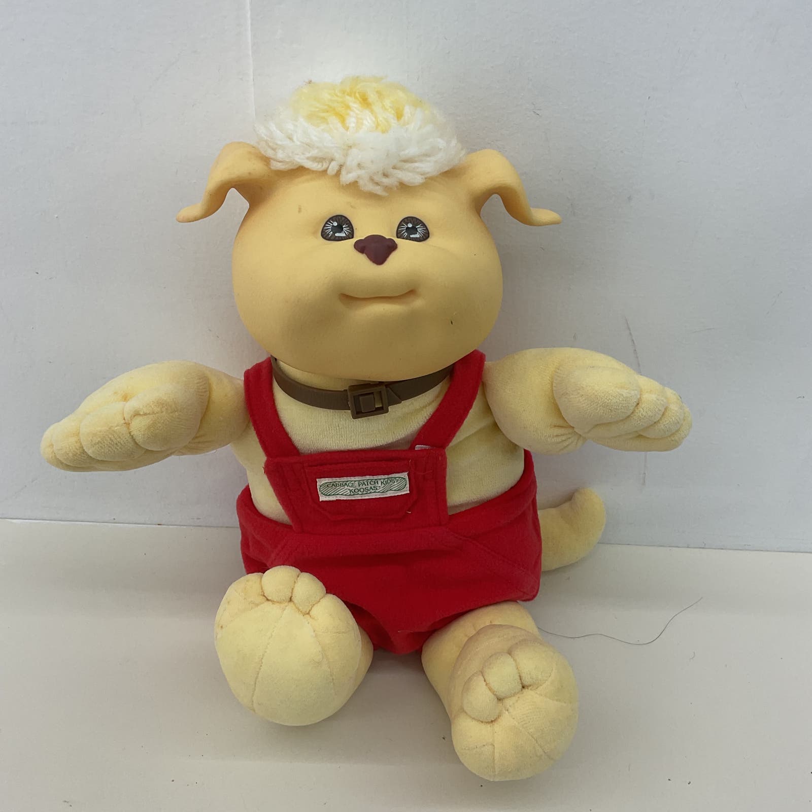 Vintage 1980s CPK Cabbage Patch Kids Koosa Pet Dog Soft Body Baby Doll Plush Warehouse Toys