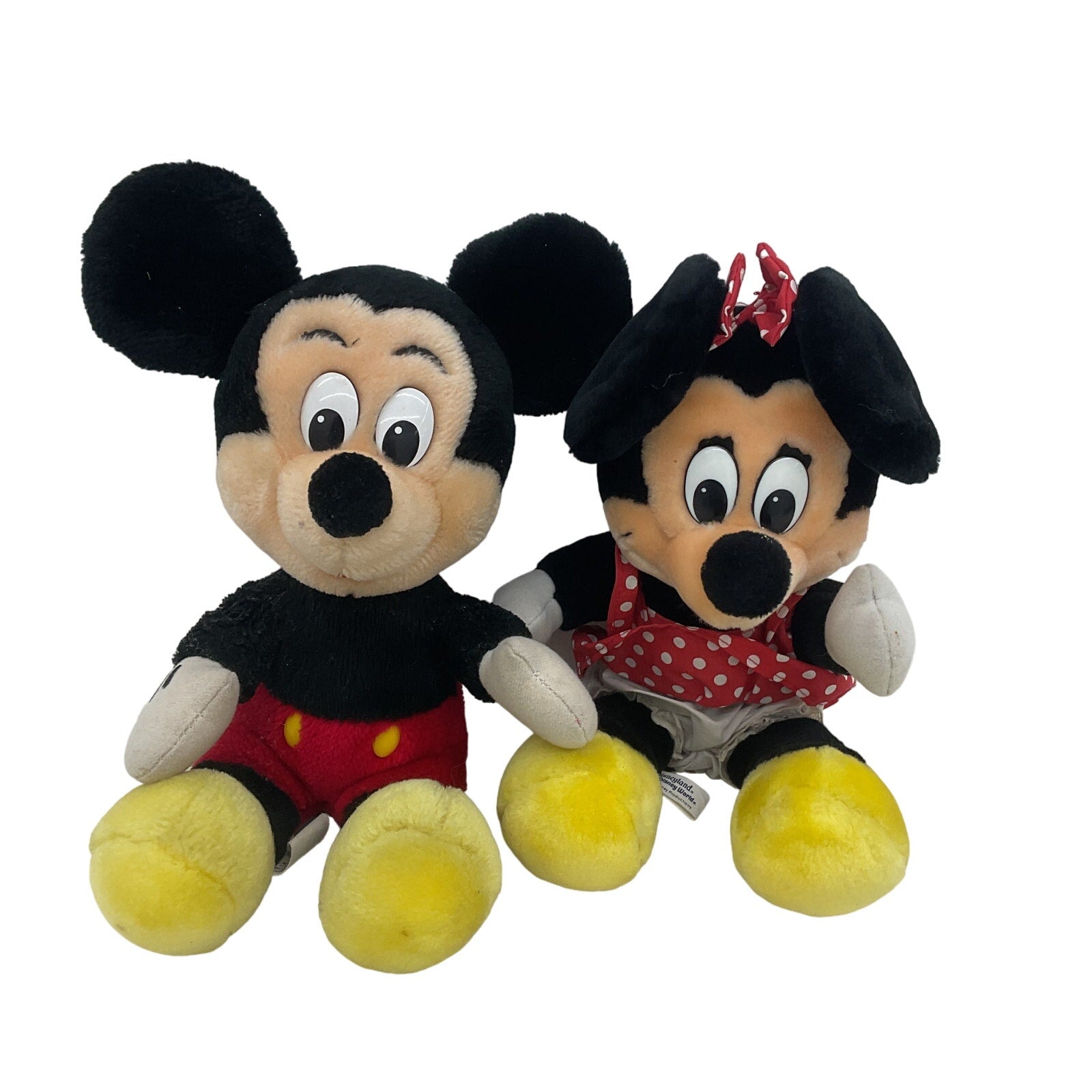 Vintage 1980s Disney Classic Characters Mickey Minnie Mouse Plush Dolls - Warehouse Toys