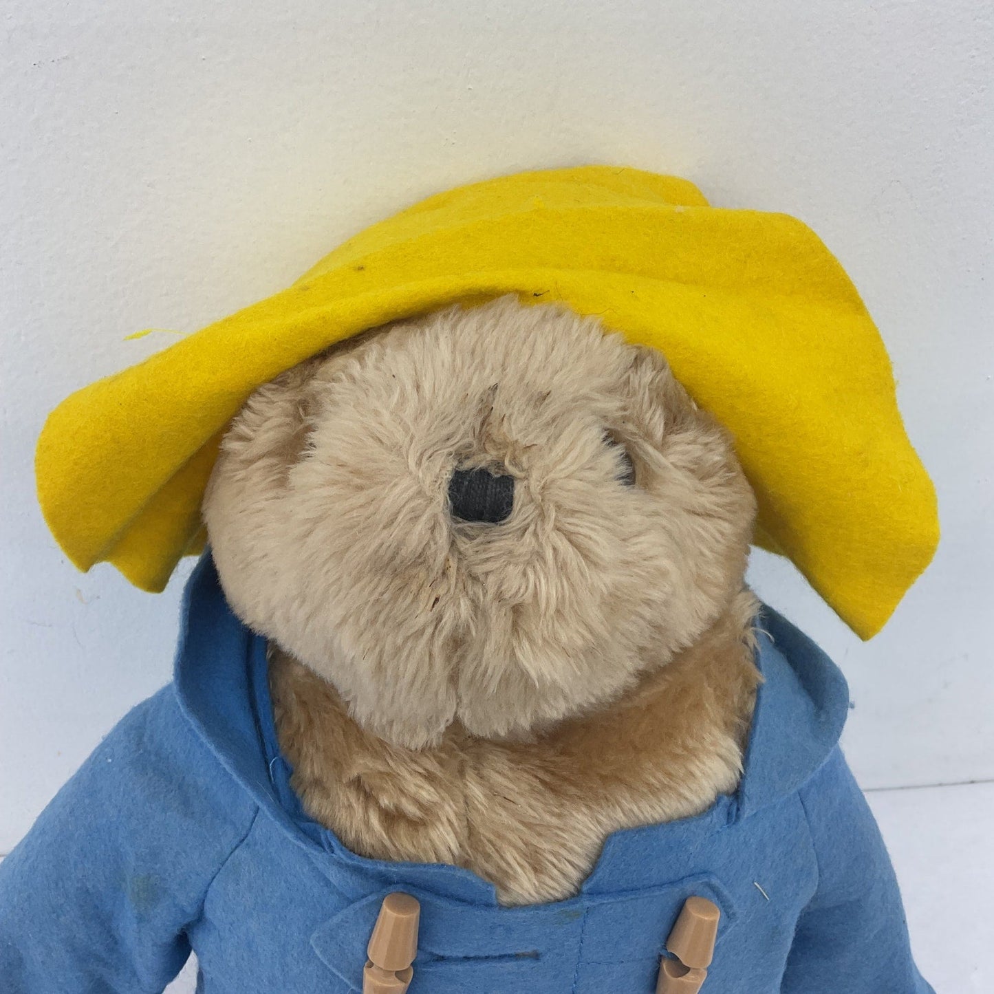 Vintage 1980s Eden Paddington Bear Teddy in Blue Rain Coat Plush Doll Stuffed - Warehouse Toys