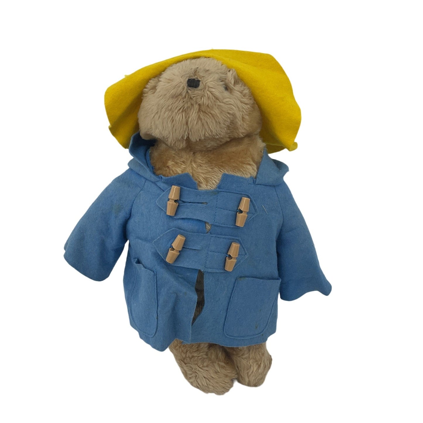 Vintage 1980s Eden Paddington Bear Teddy in Blue Rain Coat Plush Doll Stuffed - Warehouse Toys