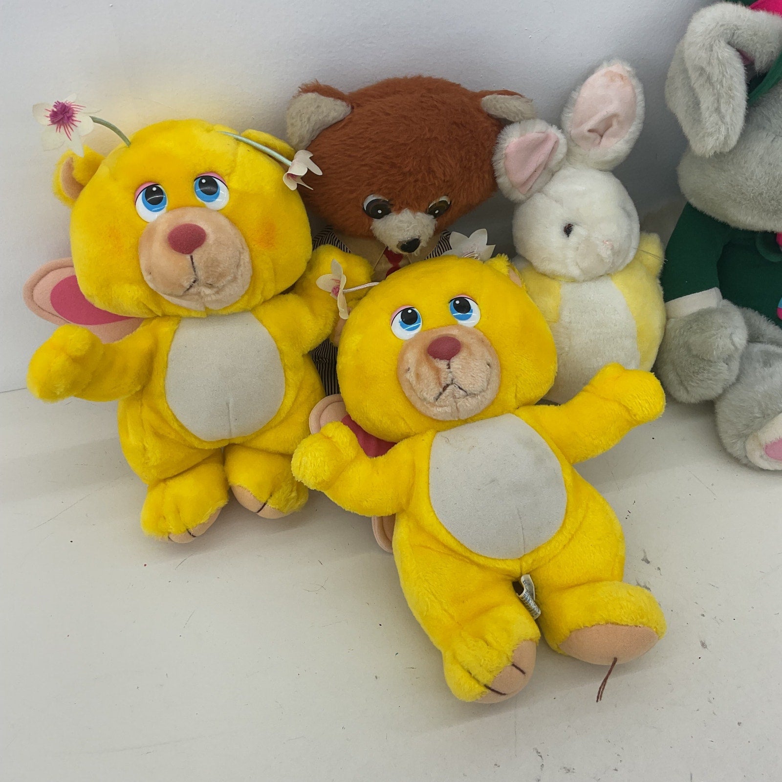 Vintage 1980s Hasbro Wuzzles Yellow Butterbear LOT Speedy Rabbit & Others Plush - Warehouse Toys