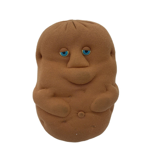 Vintage 1980s Large Brown Lumpy Couch Potato Novelty Gag Gift Plush Doll Stuffed - Warehouse Toys