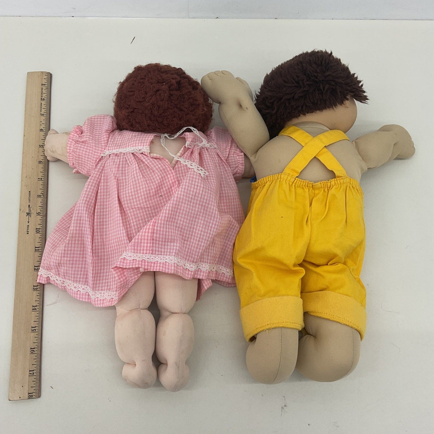 Vintage 1980s LOT 2 CPK Cabbage Patch Kids Soft Body Dolls Boy Girl - Warehouse Toys