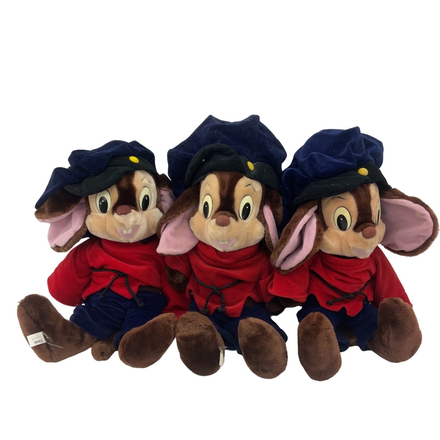 Vintage 1980s LOT 3 Don Bluth An American Tail Fievel Mousekewitz Plush Dolls - Warehouse Toys