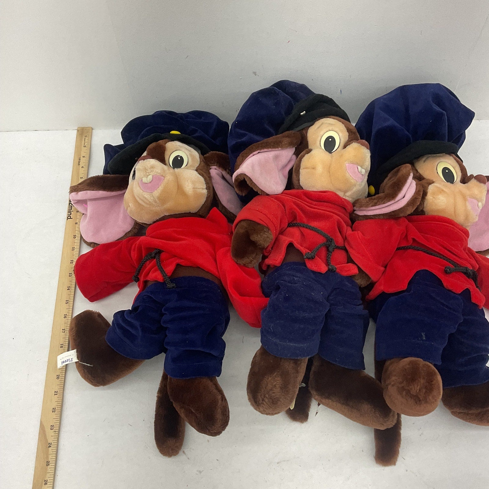 Vintage 1980s LOT 3 Don Bluth An American Tail Fievel Mousekewitz Plush Dolls - Warehouse Toys