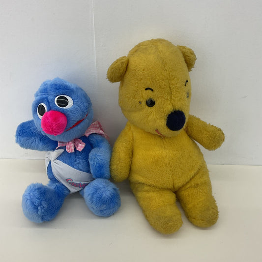 Vintage 1980s LOT Sears Winnie the Pooh & Hasbro Baby Sesame Street Grover Plush - Warehouse Toys