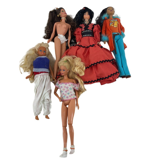 Vintage 1980s Mattel Barbie & Others Fashion Play Dolls Loose in Clothing - Warehouse Toys