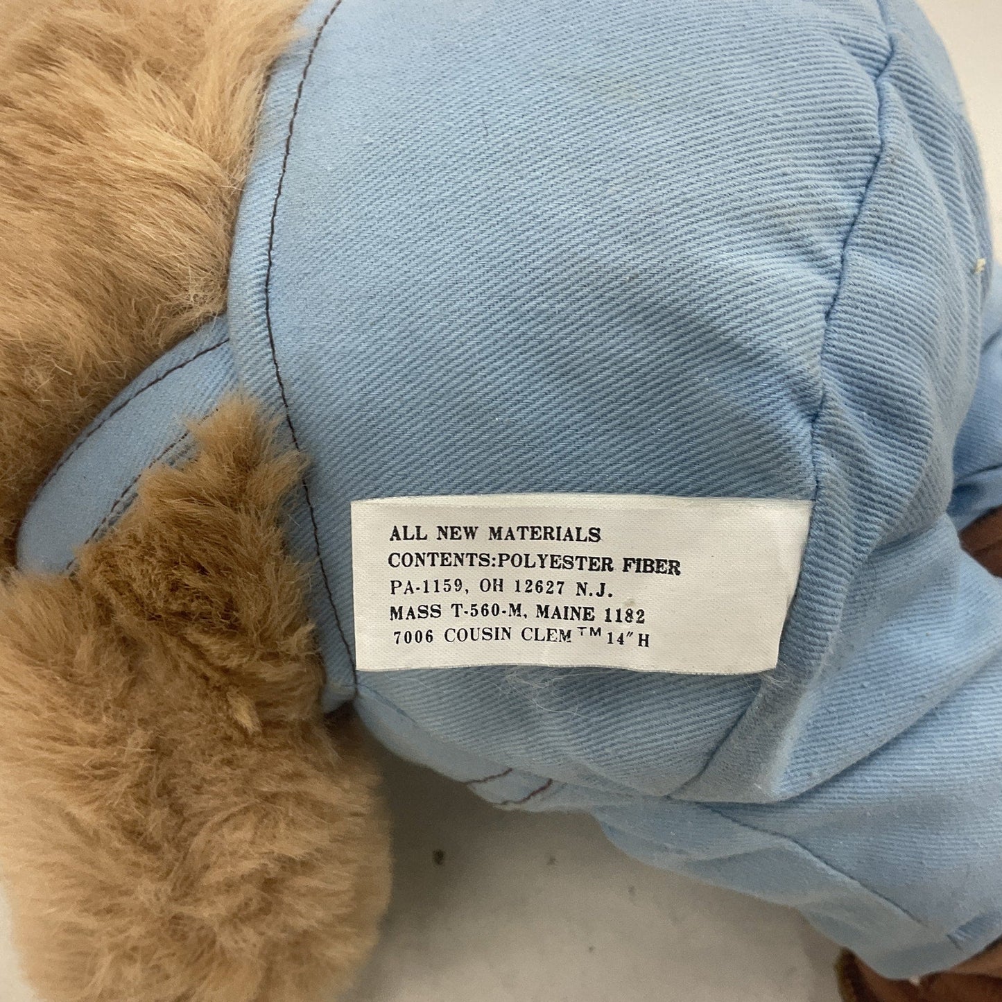 Vintage 1980s Prestige Brown Teddy Bear in Blue Outfit Plush Doll Toy Doll - Warehouse Toys