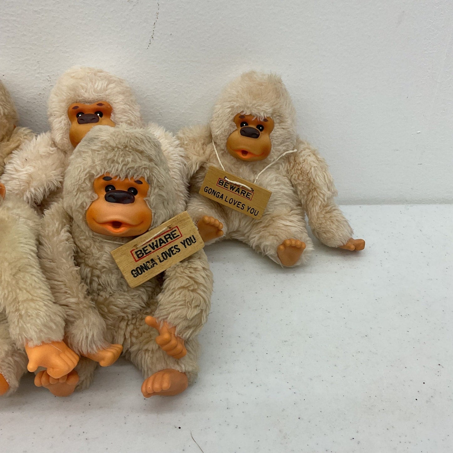 Vintage 1980s Russ Berrie Gonga Thumb Sucking Monkey Ape Plush Dolls LOT 5 lbs - Warehouse Toys