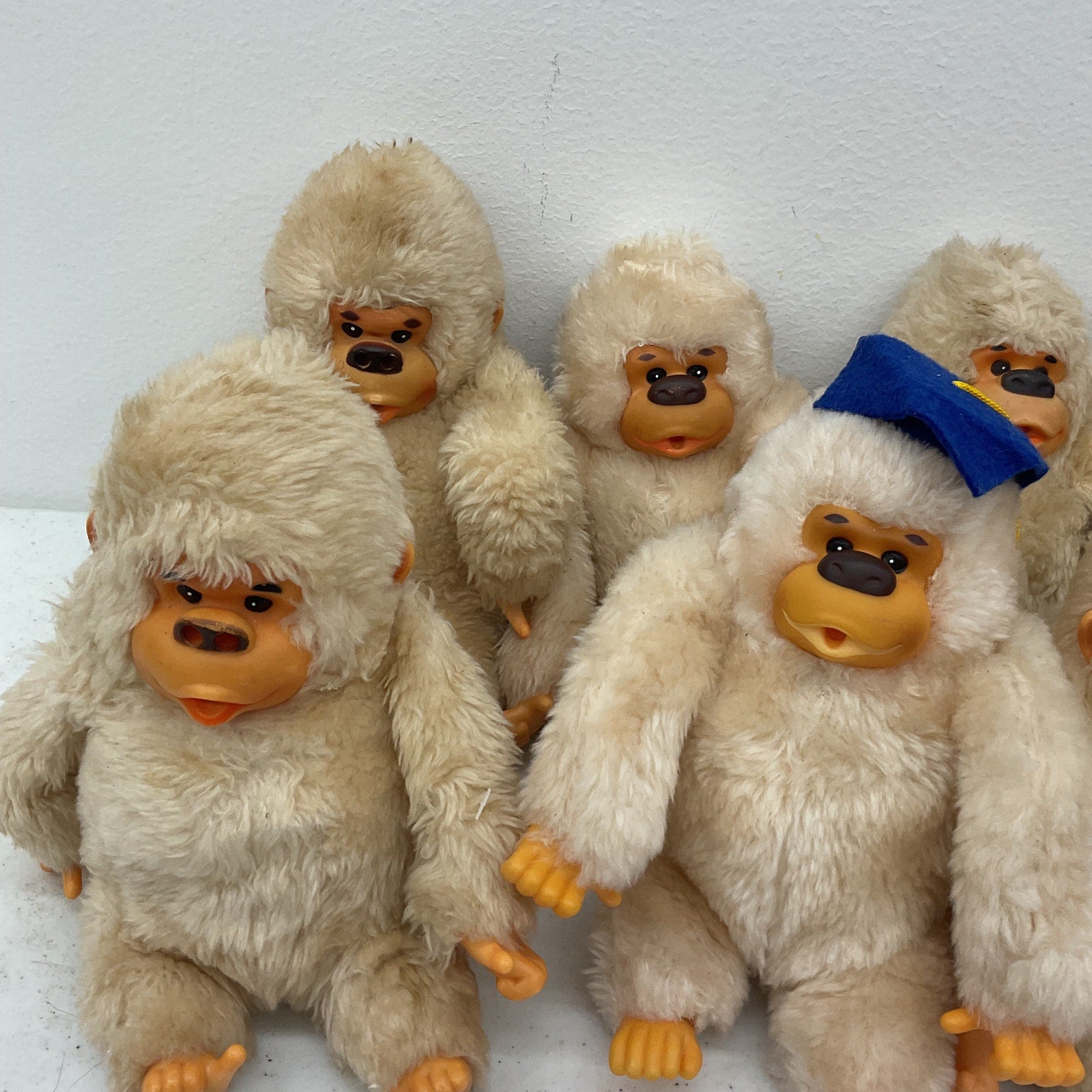 Vintage 1980s Russ Berrie Gonga Thumb Sucking Monkey Ape Plush Dolls LOT 5 lbs - Warehouse Toys