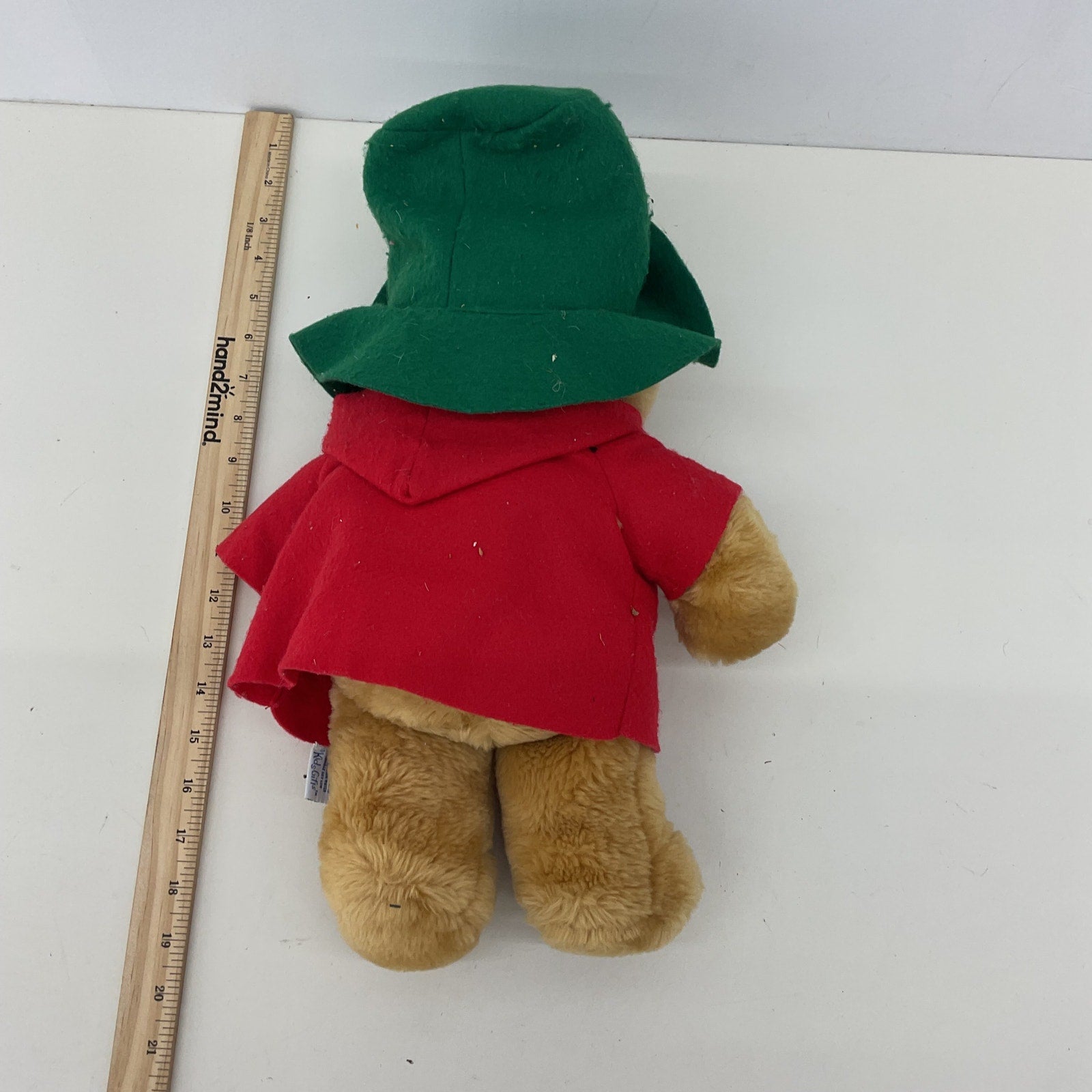 Vintage 1980s Sears Holiday Xmas Paddington Bear Teddy Plush in Red Green Outfit - Warehouse Toys