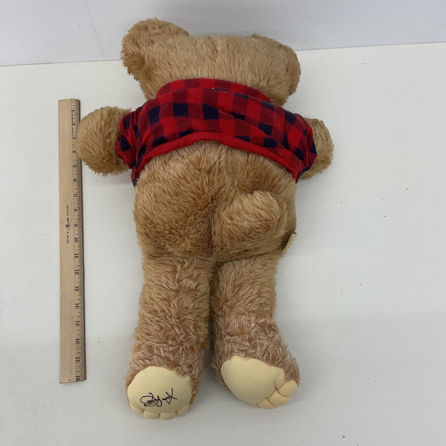 Vintage 1980s Xavier Roberts CPK Country Home Furskins Teddy Bear Plush - Warehouse Toys