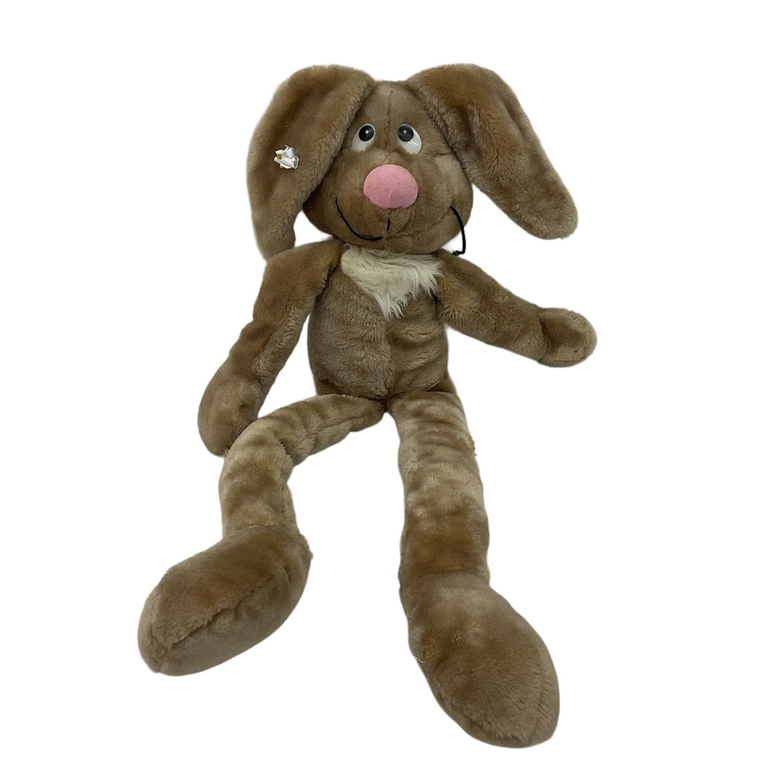 Vintage 1982 Brown Russ Berrie Easter Bunny Rabbit Jumbo Large Plush Doll Toy - Warehouse Toys