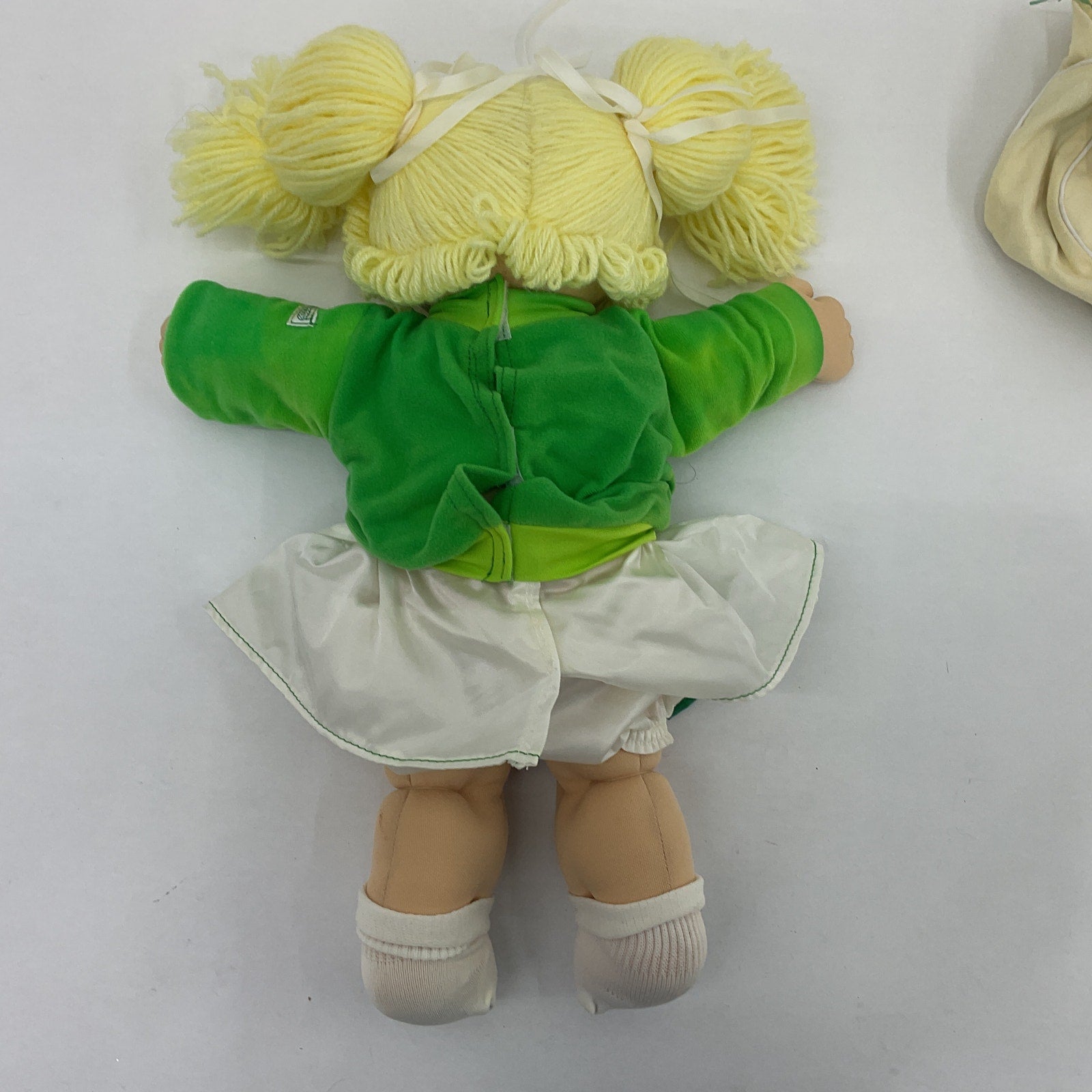 Vintage 1982 CPK Cabbage Patch Kids Blonde Cheerleader Baby Doll w/ Pom Pom Bag - Warehouse Toys