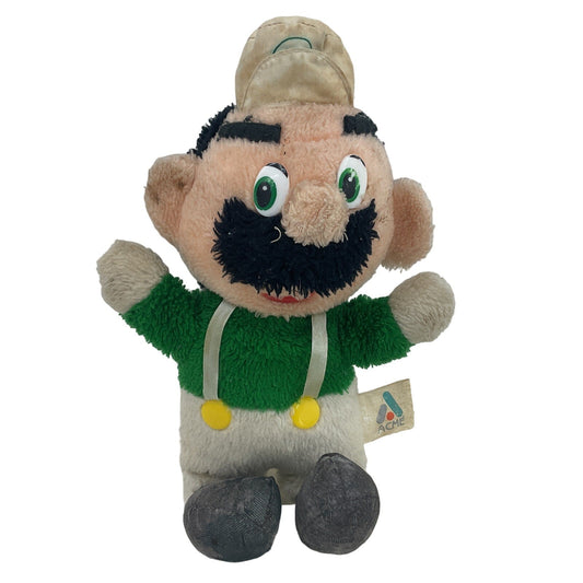 Vintage 1988 Acme Nintendo Super Mario Bros Luigi Plushie Preowned - Warehouse Toys