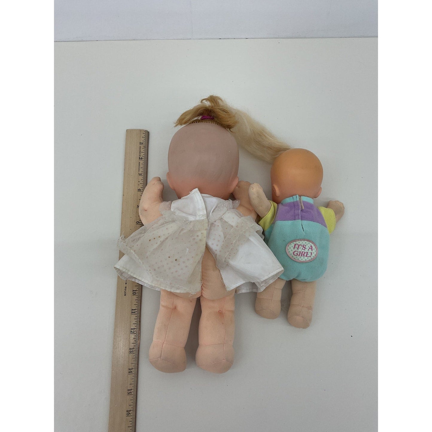 Vintage 1989 Mattel Magic Nursery Soft Body Play Baby Dolls LOT 2 - Warehouse Toys