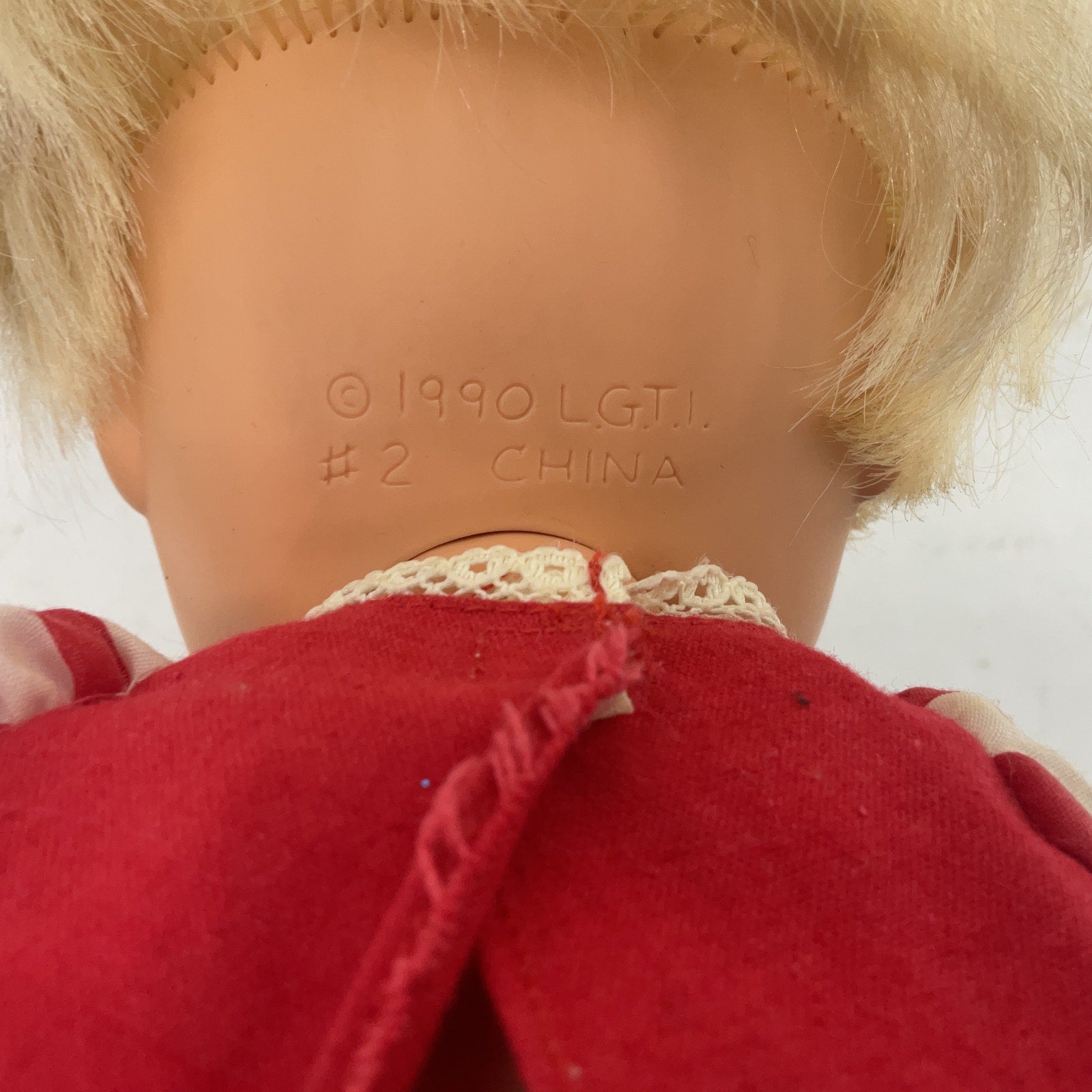 Vintage 1990 LGTI Baby Face Blonde Hair Baby Play Doll LOT of 2 Preowned Toys - Warehouse Toys