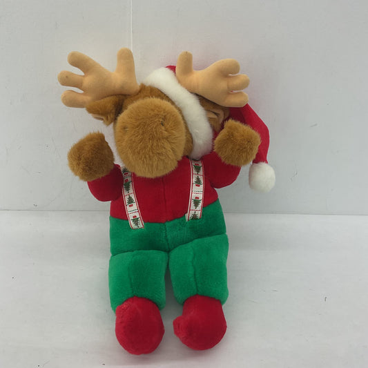 Vintage 1990s Lemonwood Xmas Christmas Moose Plush Doll Stuffed Plushie 90s - Warehouse Toys