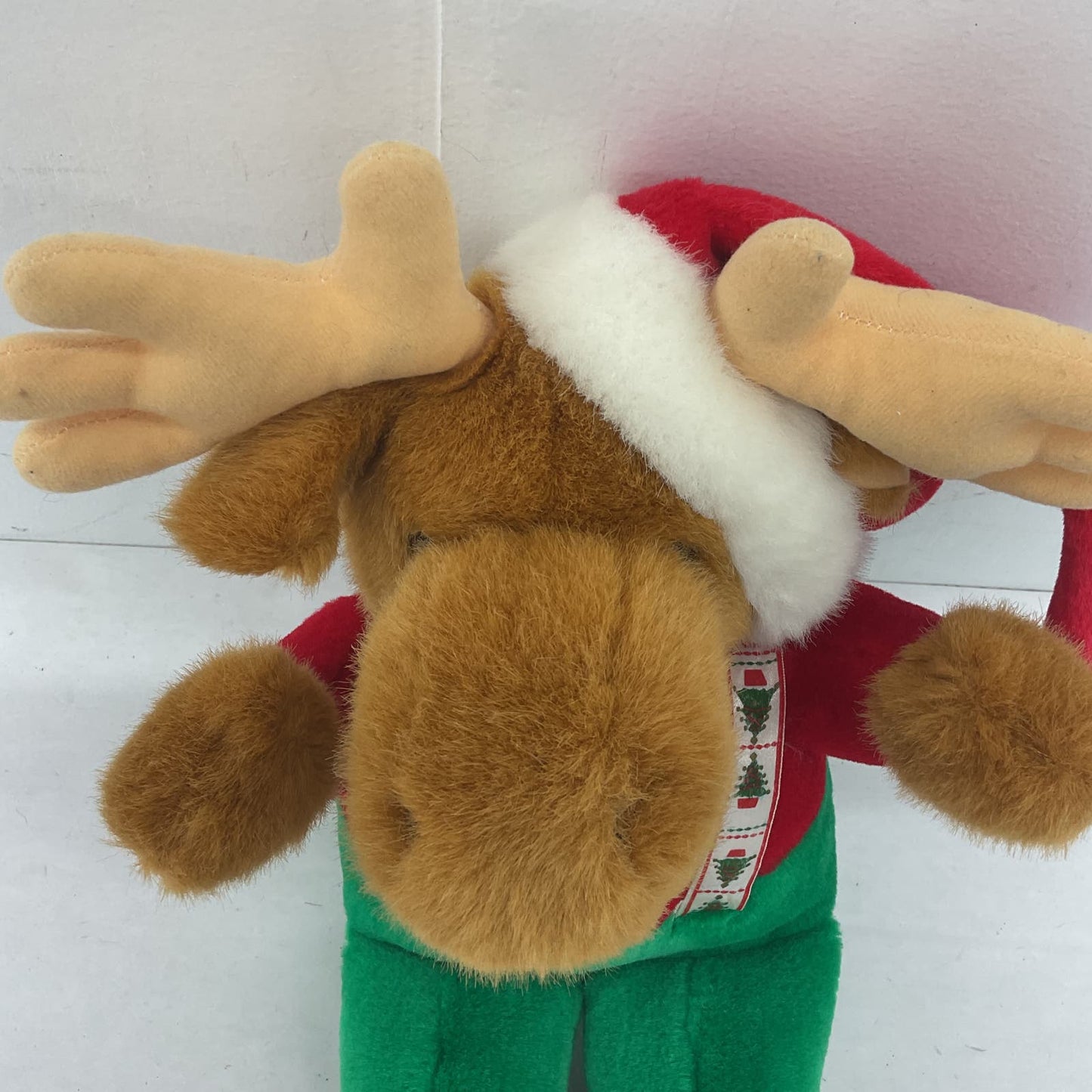 Vintage 1990s Lemonwood Xmas Christmas Moose Plush Doll Stuffed Plushie 90s - Warehouse Toys