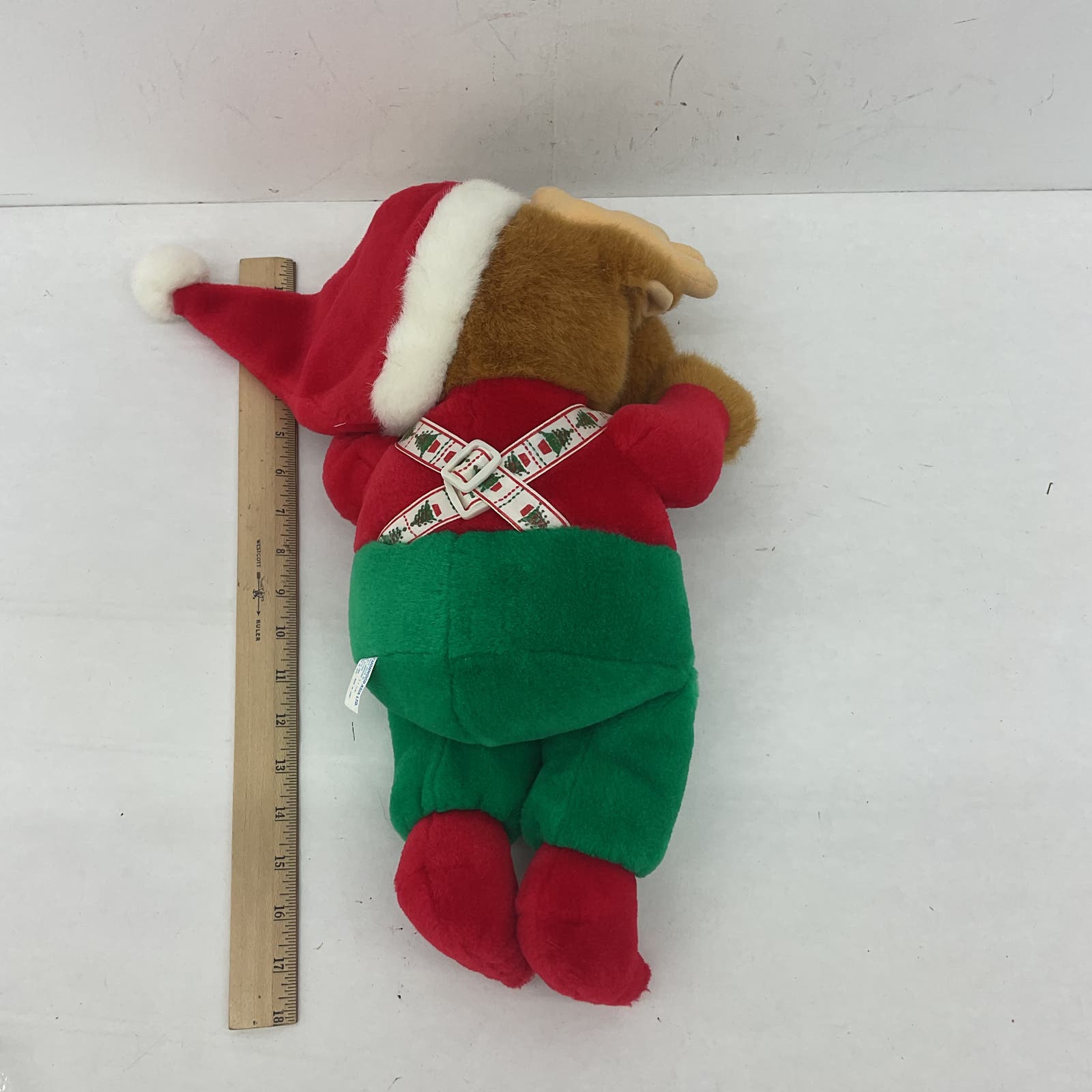 Vintage 1990s Lemonwood Xmas Christmas Moose Plush Doll Stuffed Plushie 90s - Warehouse Toys