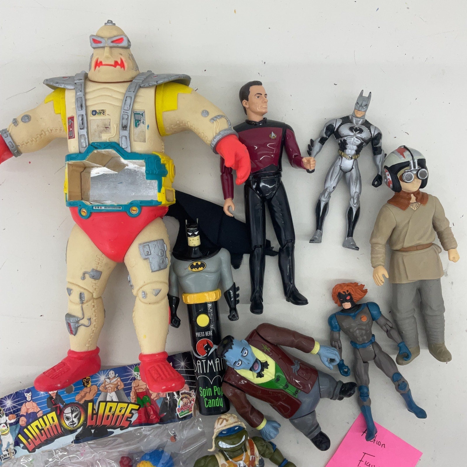 Vintage 1990s Random Mixed Action Figures TMNT Krang Robot Body Star Wars Etc - Warehouse Toys