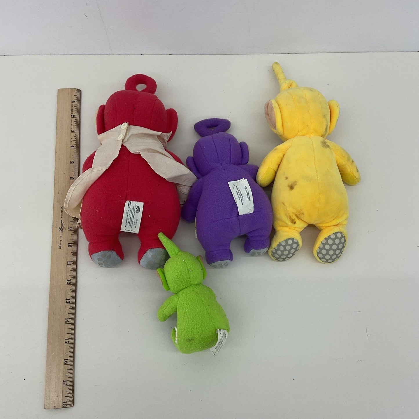 Vintage 1990s Teletubbies Y2K Plush Dolls Dipsy Laa Laa Tinky Winky Po Rare - Warehouse Toys