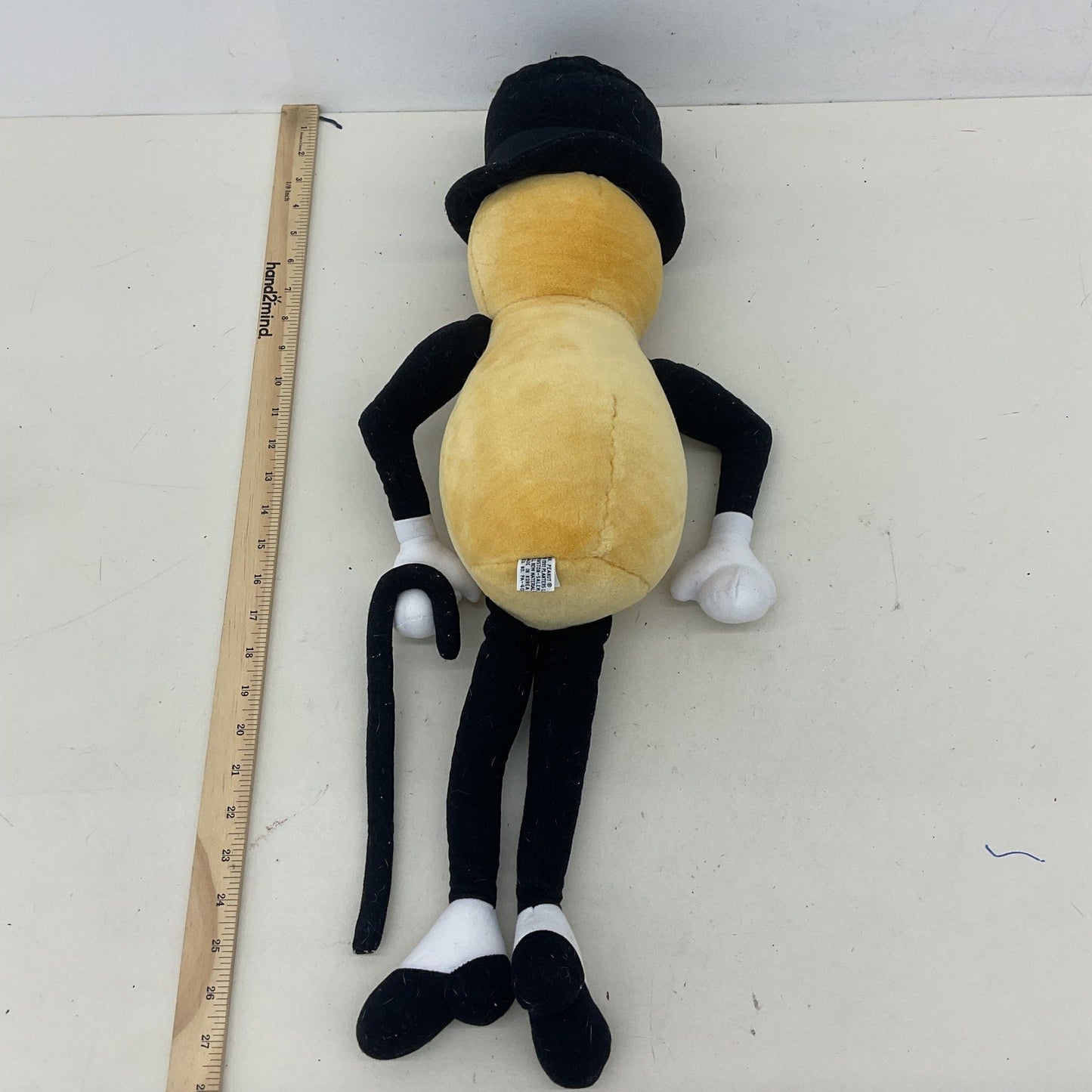 Vintage 1991 Planters Peanut Mascot Mr. Peanut Plush Doll Yellow Black Top Hat - Warehouse Toys