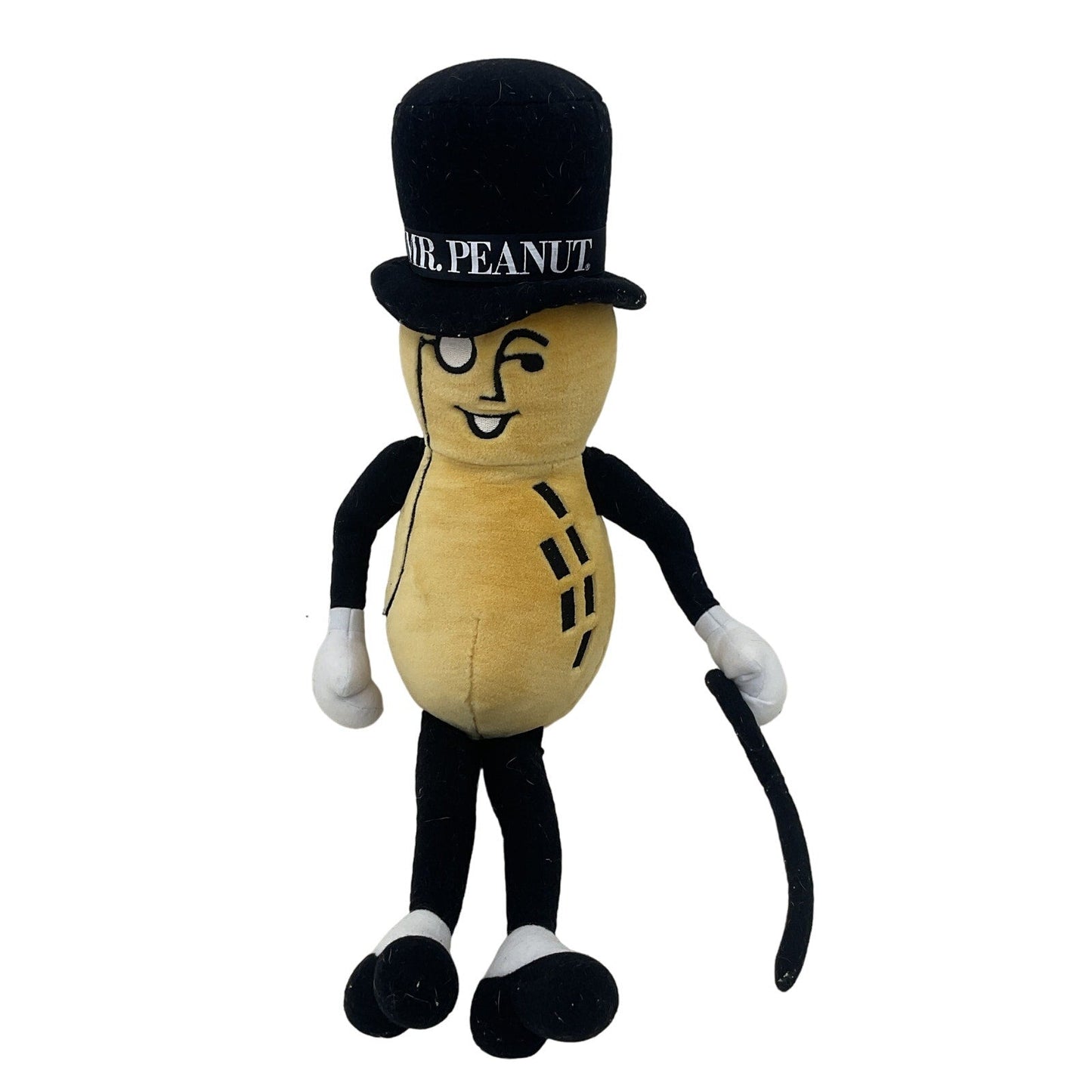 Vintage 1991 Planters Peanut Mascot Mr. Peanut Plush Doll Yellow Black Top Hat - Warehouse Toys