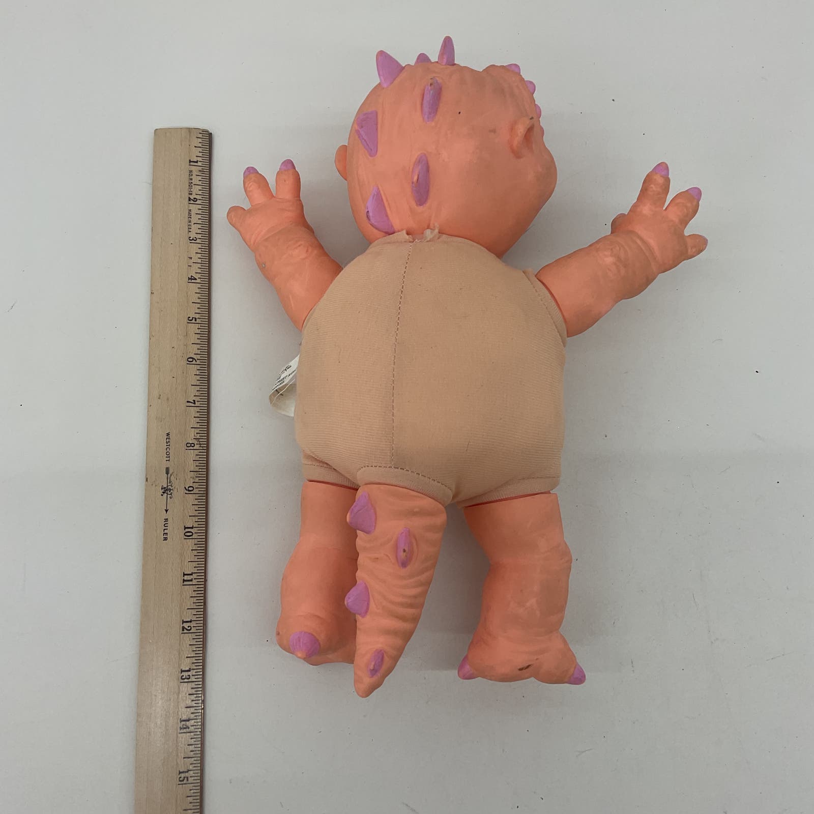 Vintage 1991 Street Kids Dinosaur Babyee Rubber Headed Baby Doll Plush Stuffed - Warehouse Toys