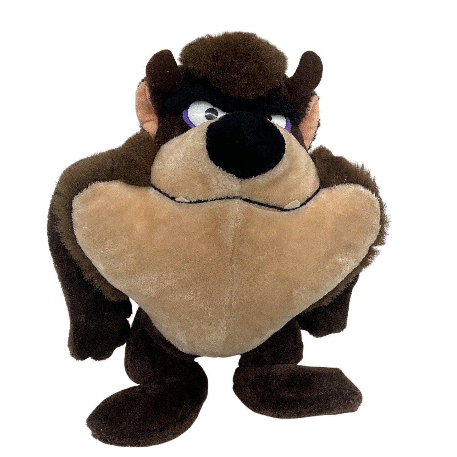 Vintage 1992 Mighty Star Brown Looney Tunes Taz Tazmanian Devil Plush Doll Large - Warehouse Toys