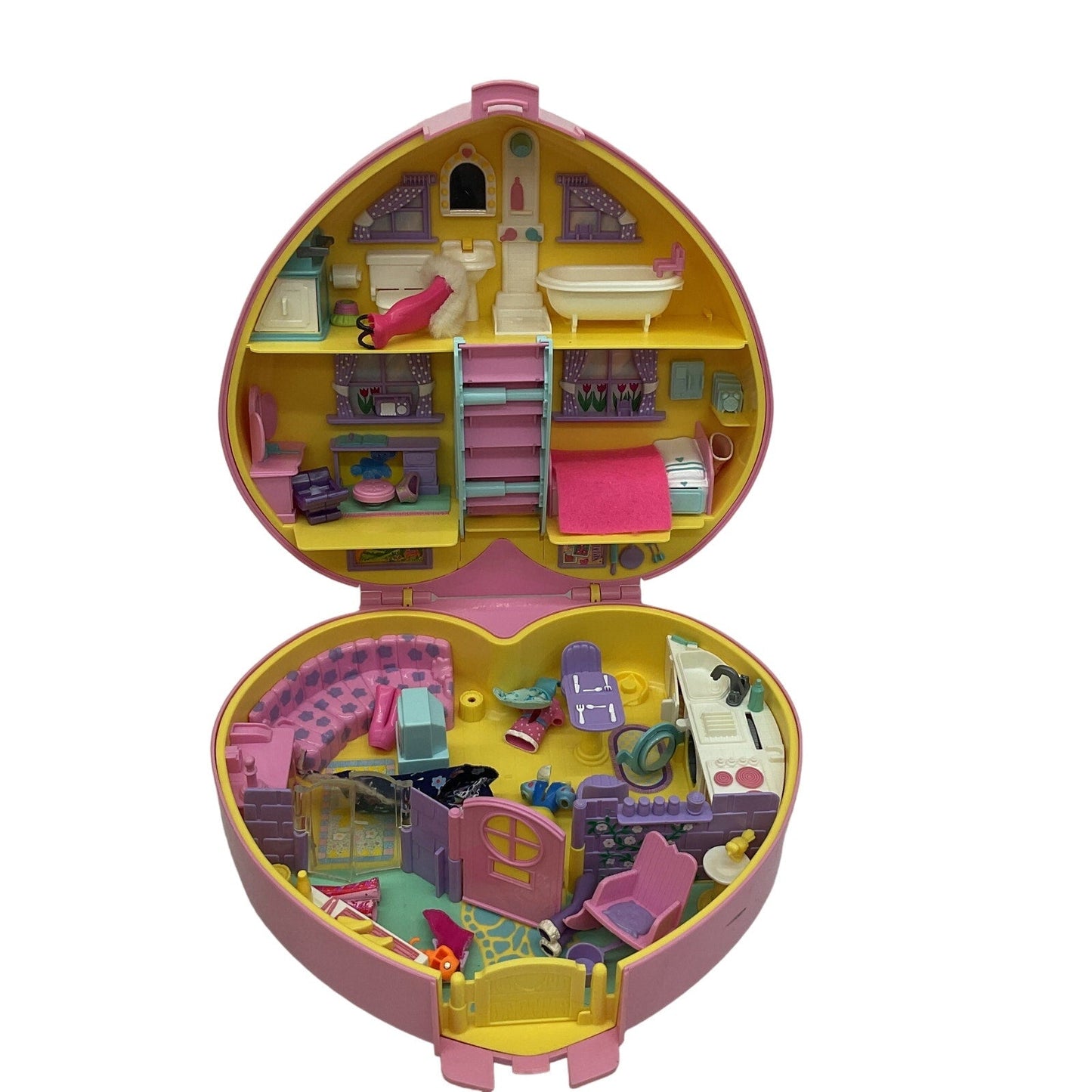 Vintage 1994 Polly Pocket Lucy Locket Carry Play Dream House Preowned 90s - Warehouse Toys