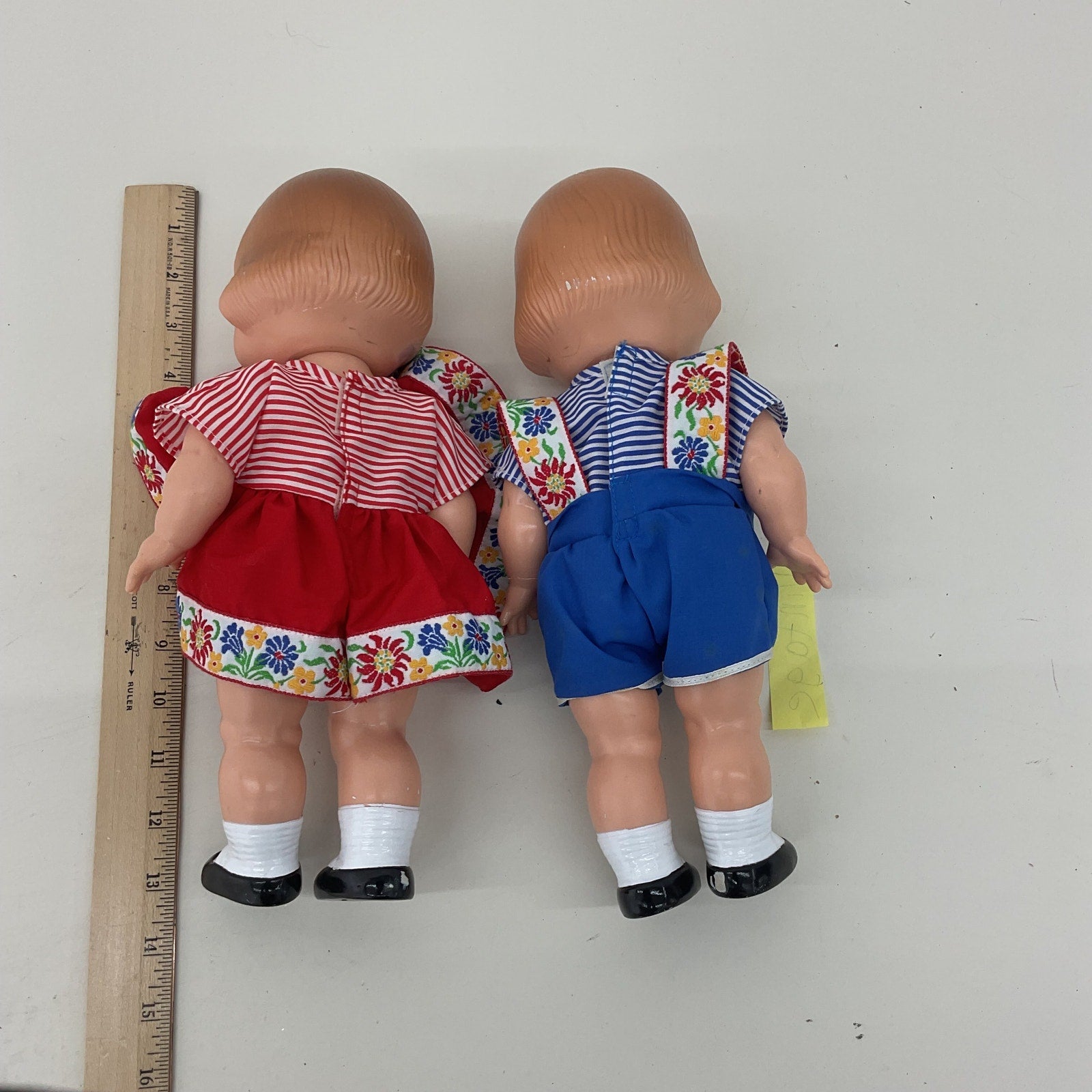 Vintage 1997 Campbell's Soup Kids LOT of 2 Vinyl Mascot Dolls Boy Girl - Warehouse Toys