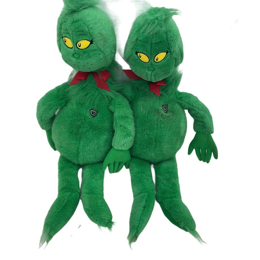 Vintage 1997 LOT 2 Macy's Green Large Grinch Who Stole Xmas Dr. Seuss Plush Toys - Warehouse Toys