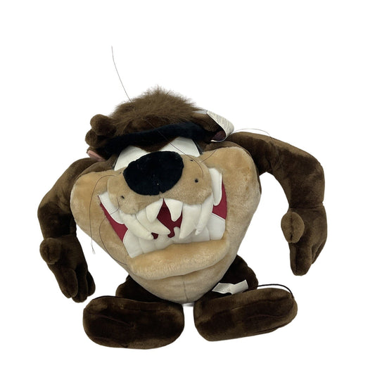 Vintage 1998 Brown Looney Tunes Ace Novelty Taz Tazmanian Devil Plush Doll Toy - Warehouse Toys