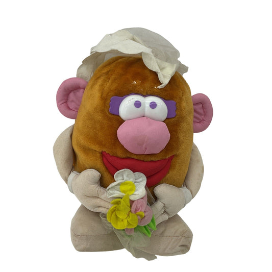 Vintage 1999 Hasbro Mr. Potato Head Mrs. Bride Potato Head Plush Doll - Warehouse Toys