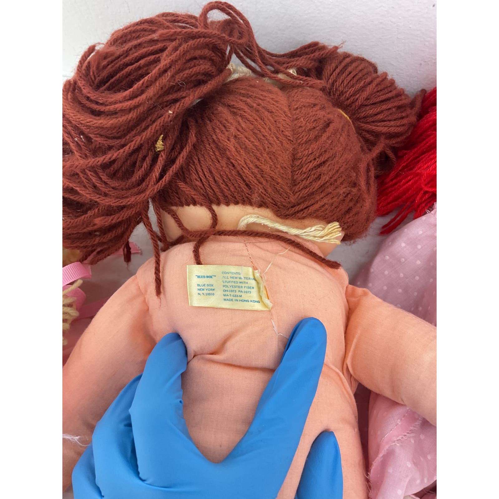 Vintage 80s Girl Play Doll Lot Blue Box Red Blonde Brown Hair - Warehouse Toys