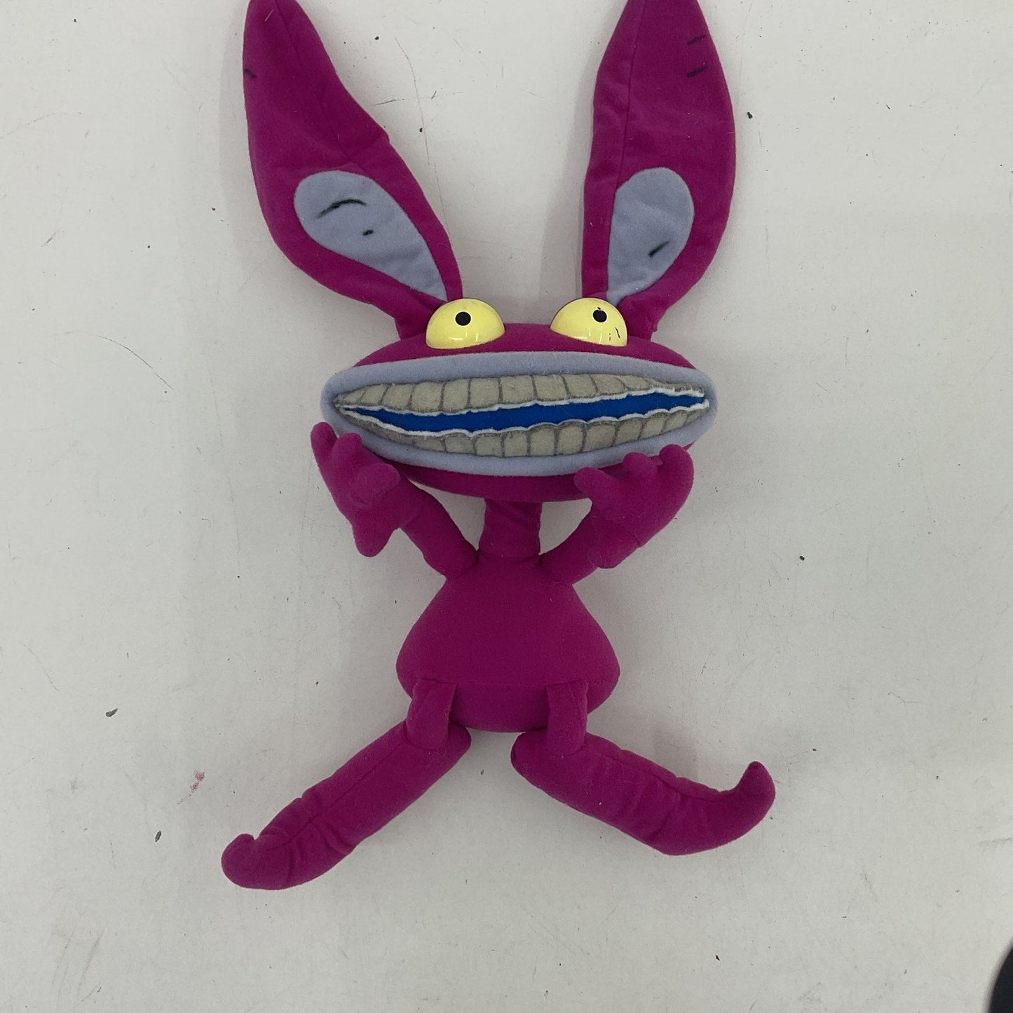 Vintage 90s AAAHH!!! Real Monsters Ickis 17" Plush Nickelodeon Viacom Pink Toy - Warehouse Toys