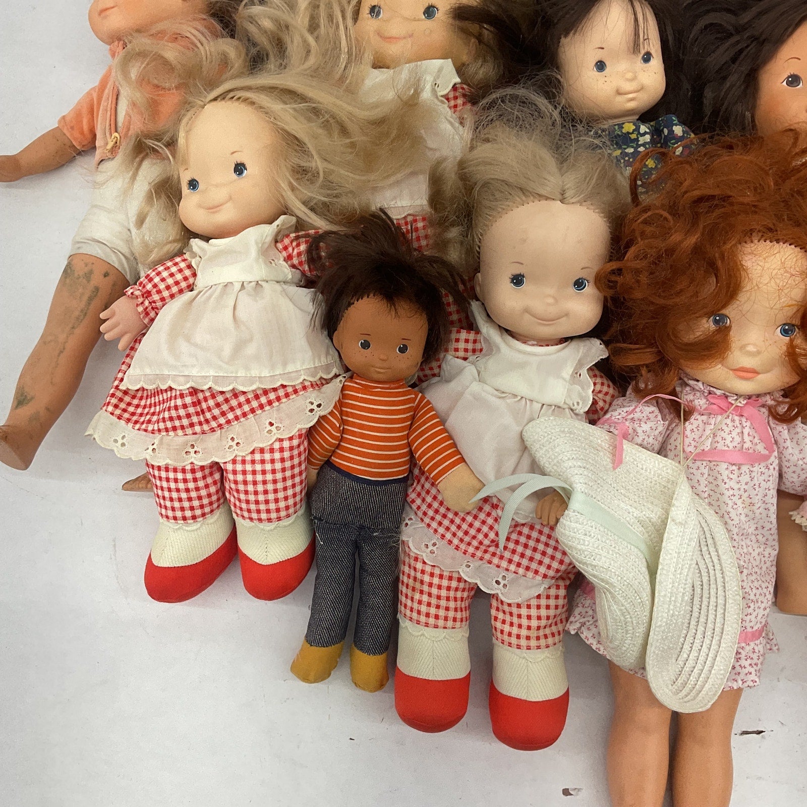 Vintage Baby Dolls Fisher Price Lapsitter Soft Body Little Girl Dolls LOT 13 lbs - Warehouse Toys