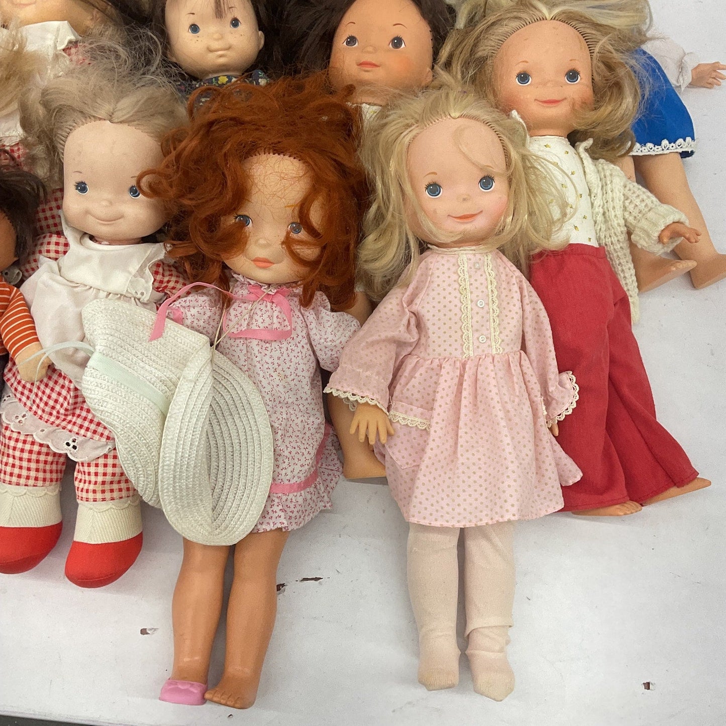 Vintage Baby Dolls Fisher Price Lapsitter Soft Body Little Girl Dolls LOT 13 lbs - Warehouse Toys