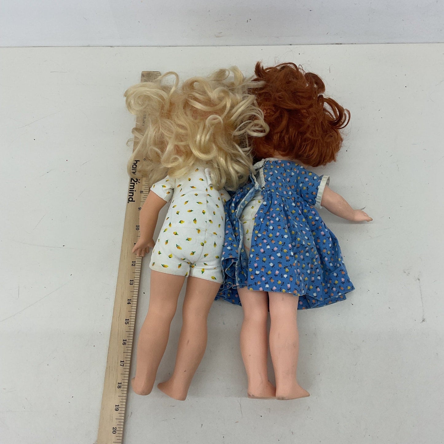 Vintage Baby Dolls Fisher Price Lapsitter Soft Body Little Girl Dolls LOT of 2 - Warehouse Toys