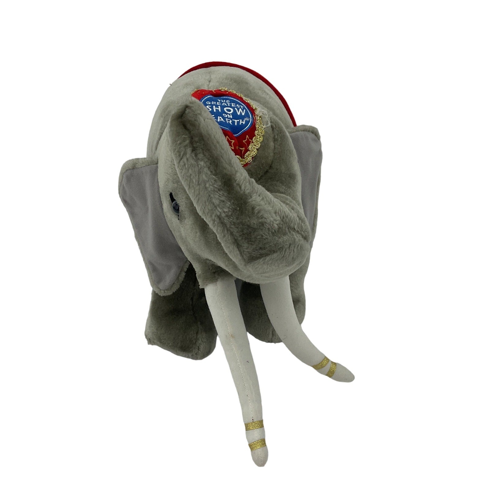 Vintage Barnum & Bailey Large Gray Circus Performing Elephant Plush Doll Stuffed - Warehouse Toys