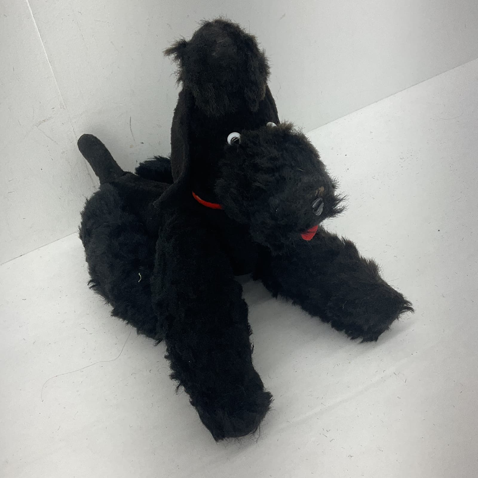 Vintage Black Poodle Dog Plush Toy 60s 70s Puppy Plush Toy - Warehouse Toys