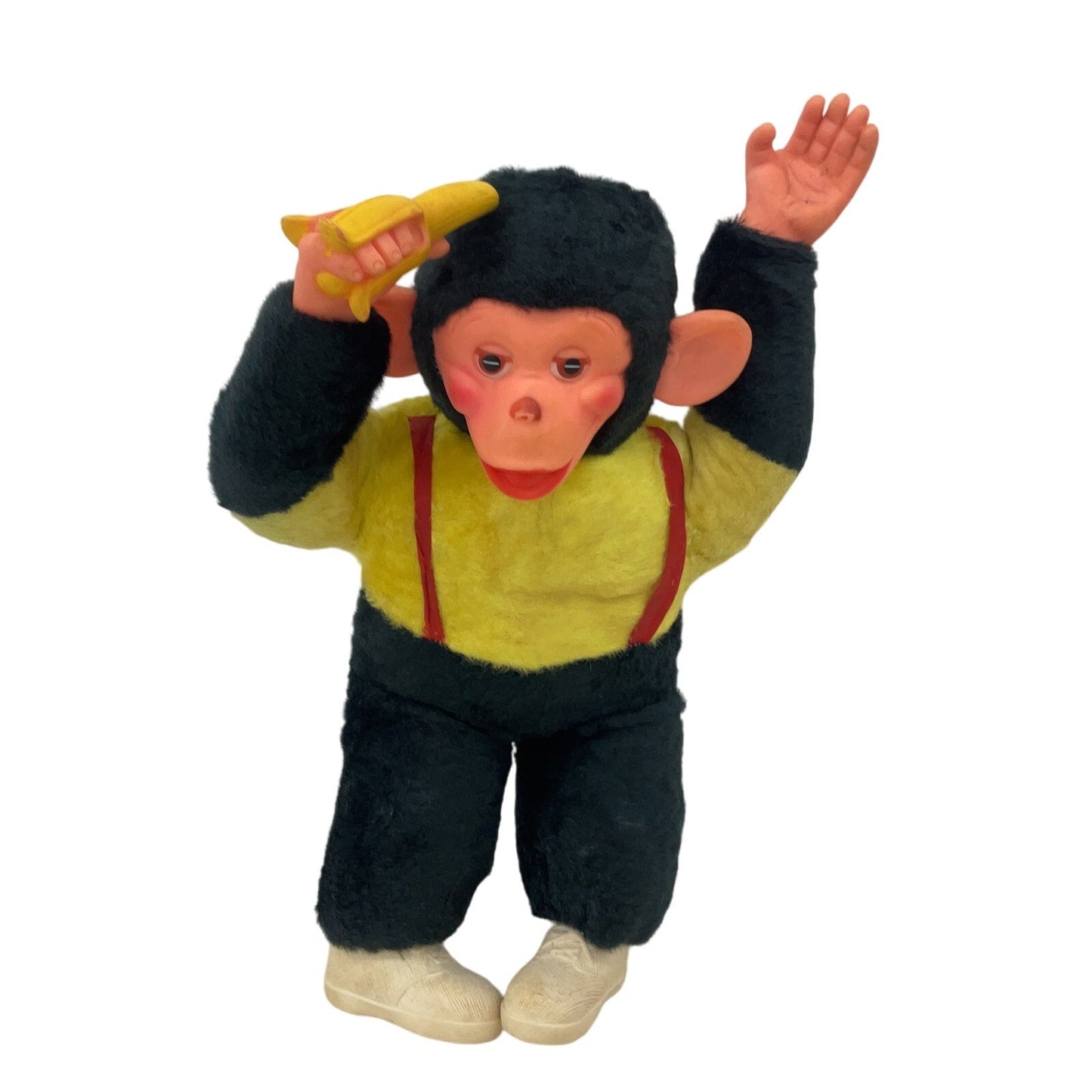 Vintage Commonwealth Mr Bim Monkey Rubber Face Plush Doll Zip Zippy Chimp Banana - Warehouse Toys