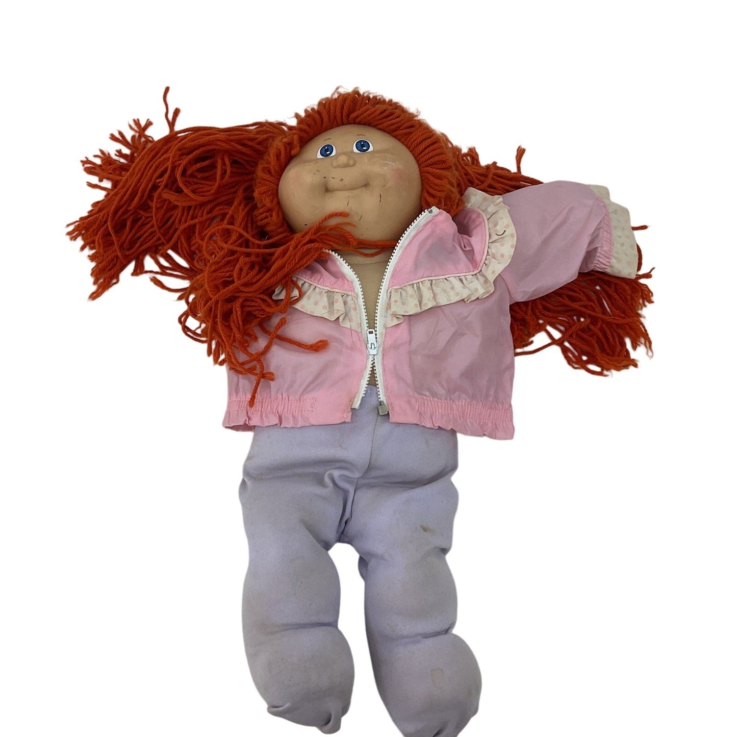 Vintage CPK Cabbage Patch Kids Yarn Hair Red Head Little Girl Baby Doll Preowned - Warehouse Toys